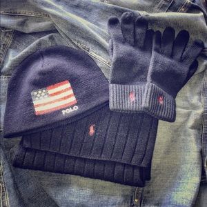Polo by Ralph Lauren knit hat, gloves & scarf🇺🇸